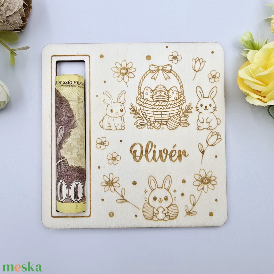 Egyedi neves húsvéti pénzátadó - ünnepi díszek, dekorációk - húsvéti díszek és dekorációk - húsvéti pénzátadó - Meska.hu
