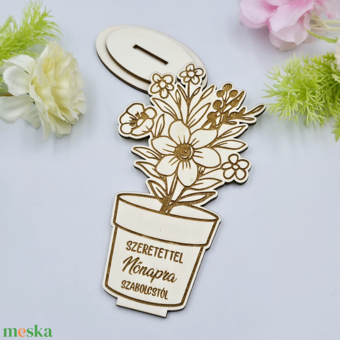 Nőnapi ajándék, asztali dísz egyedi névvel - otthon & életmód - dekoráció - asztal és polc dekoráció - asztaldísz - Meska.hu