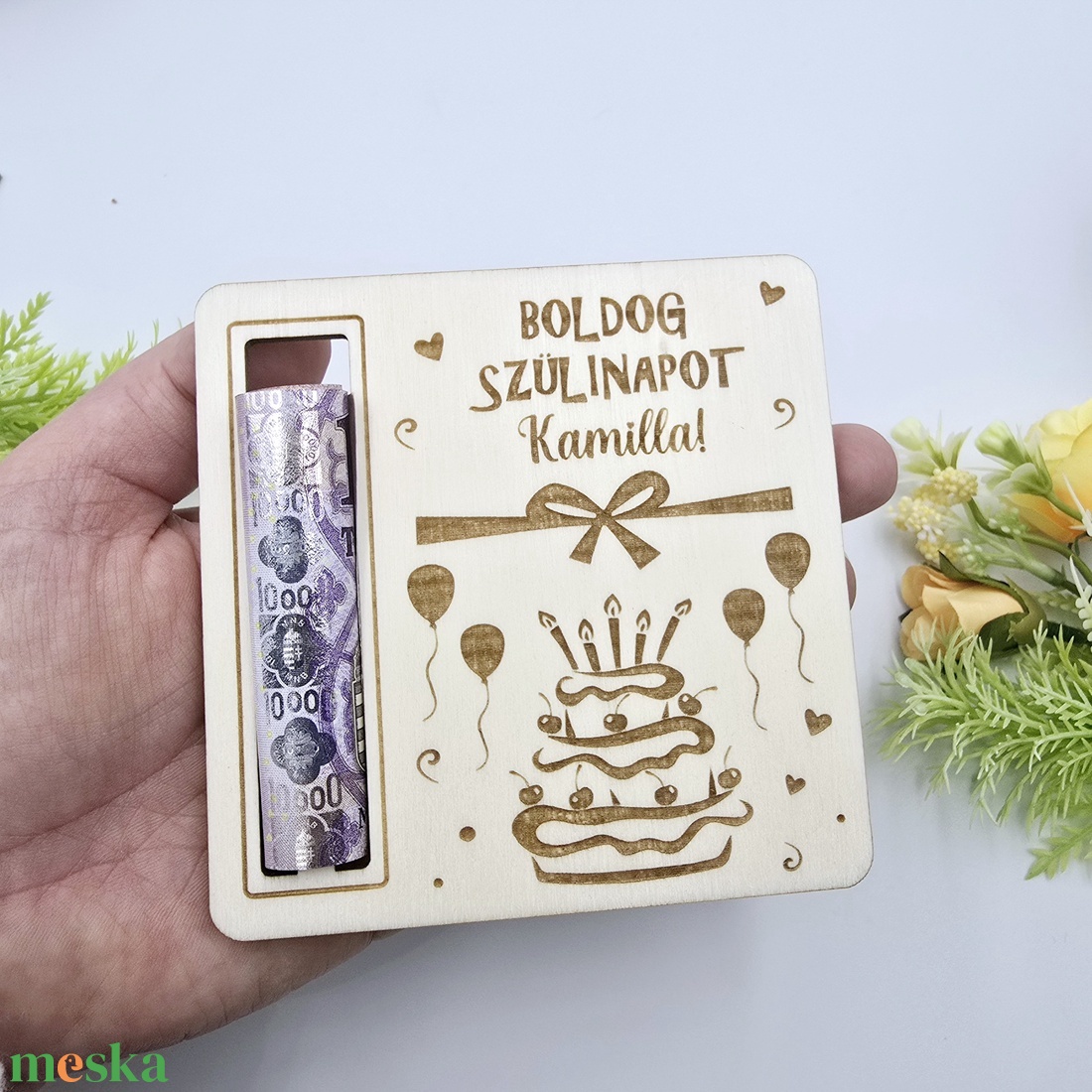 Születésnapi pénzátadó 1. - otthon & életmód - papír, írószer - ajándékozás kellékei - pénzátadó doboz - Meska.hu