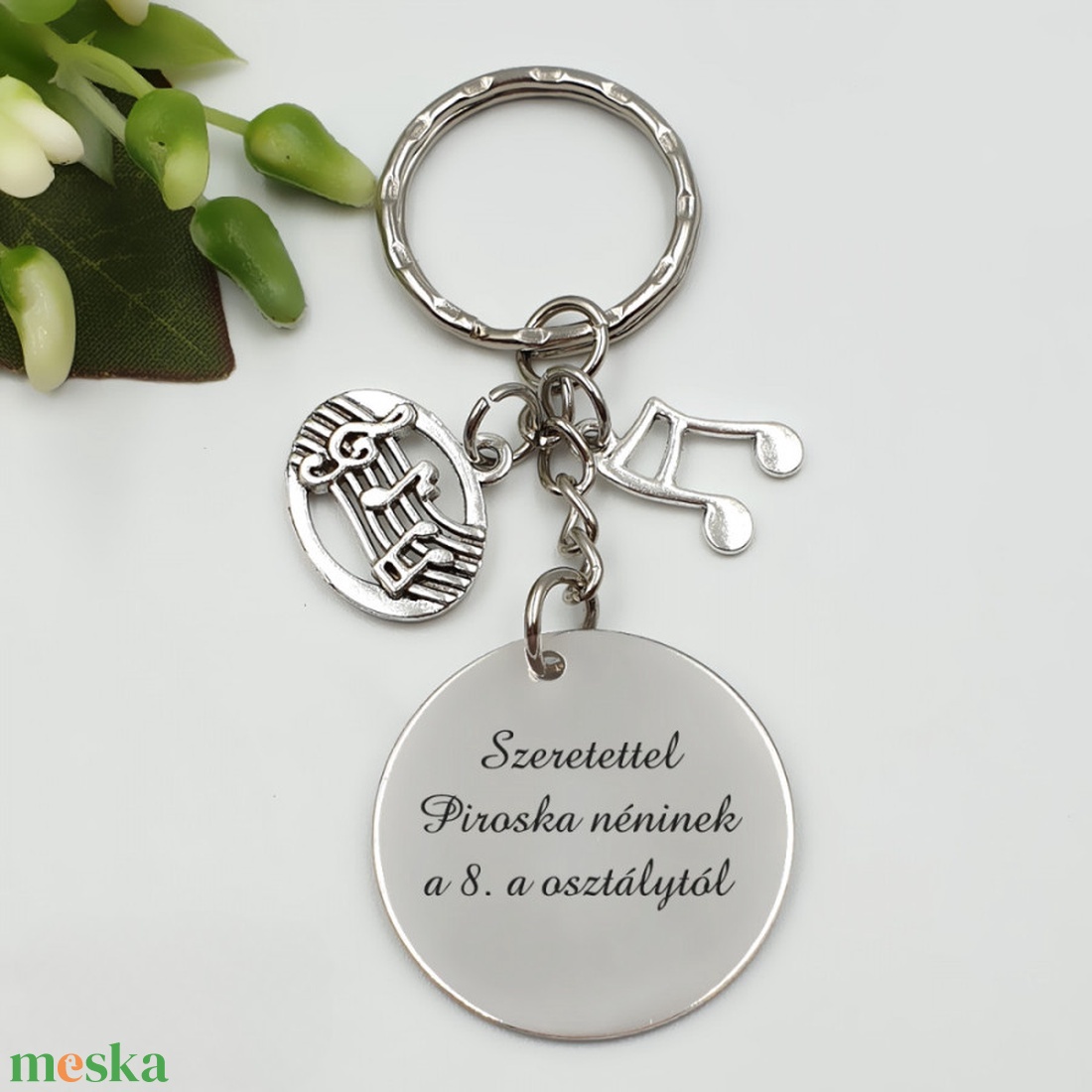Ajándék énektanároknak ballagásra, pedagógusnapra, tanév végére - Gravírozott szöveges ballagási kulcstartó 2. - táska & tok - kulcstartó & táskadísz - kulcstartó - Meska.hu