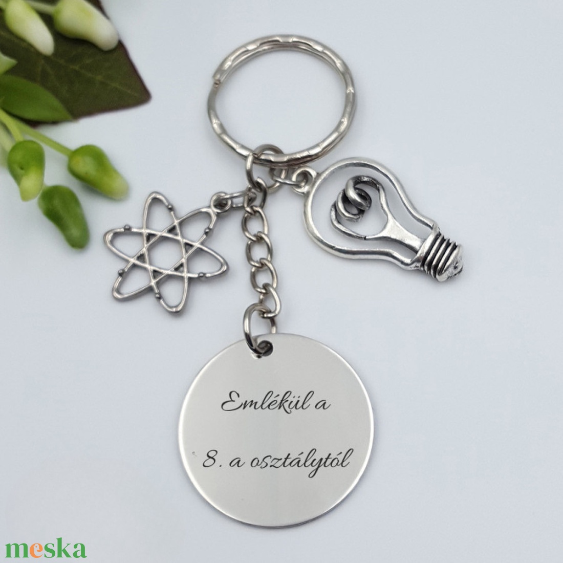 Fizika tanároknak ajándék ballagásra, pedagógusnapra, tanév végére - Gravírozott szöveges ballagási kulcstartó 1. - táska & tok - kulcstartó & táskadísz - kulcstartó - Meska.hu