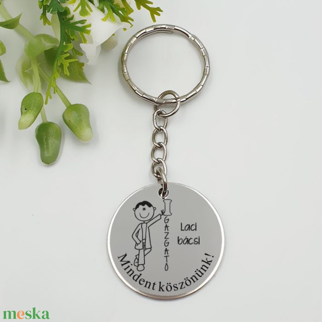 Ajándék iskolaigazgatónak ballagásra, pedagógusnapra, tanév végére - Gravírozott grafikás ballagási kulcstartó 1_69. - táska & tok - kulcstartó & táskadísz - kulcstartó - Meska.hu