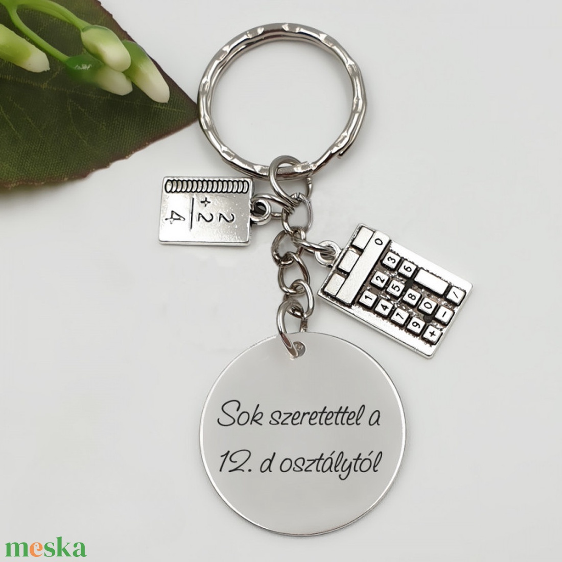 Ajándék matematikatanároknak ballagásra, pedagógusnapra, tanév végére - Gravírozott szöveges ballagási kulcstartó 3. - táska & tok - kulcstartó & táskadísz - kulcstartó - Meska.hu