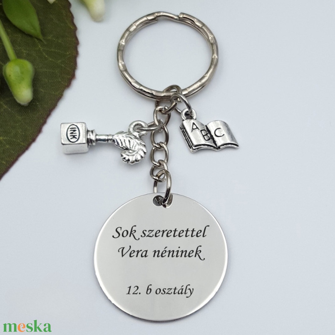 Ajándék némettanároknak ballagásra, pedagógusnapra, tanév végére - Gravírozott szöveges ballagási kulcstartó 1. - táska & tok - kulcstartó & táskadísz - kulcstartó - Meska.hu
