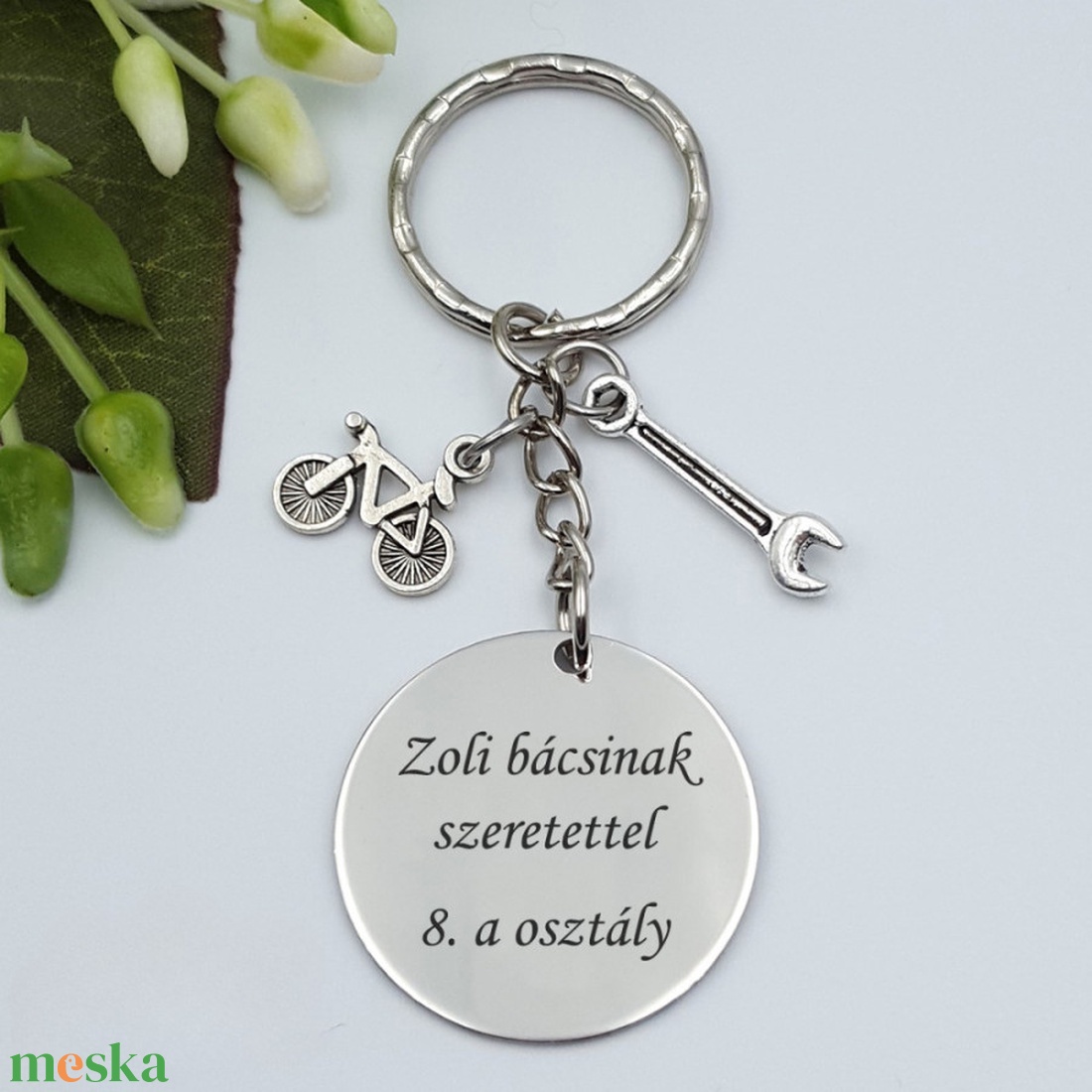 Ajándék technikatanároknak ballagásra, pedagógusnapra, tanév végére - Gravírozott szöveges ballagási kulcstartó 1. - táska & tok - kulcstartó & táskadísz - kulcstartó - Meska.hu