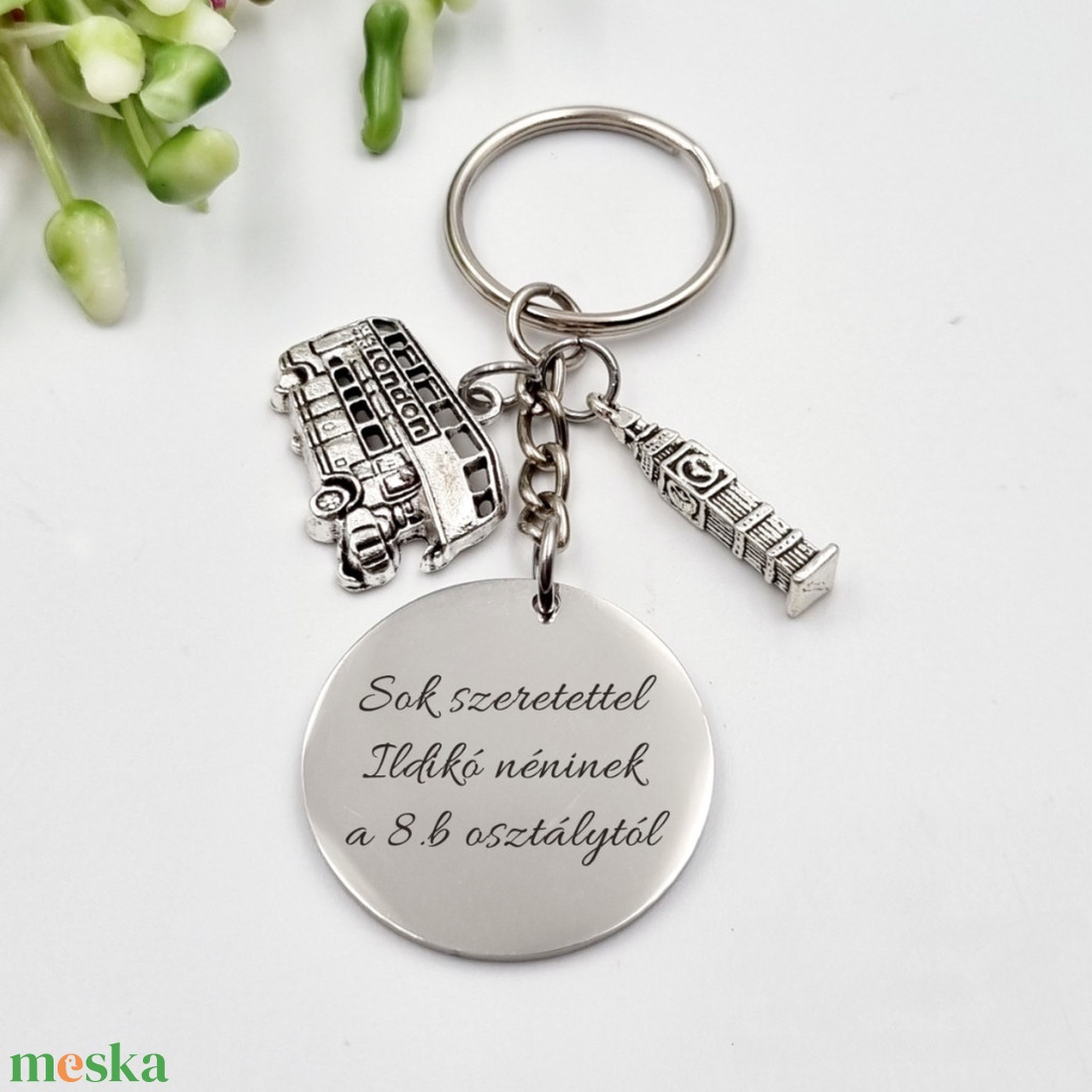 Ajándék angoltanároknak ballagásra, pedagógusnapra, tanév végére - Gravírozott szöveges ballagási kulcstartó 5. - táska & tok - kulcstartó & táskadísz - kulcstartó - Meska.hu