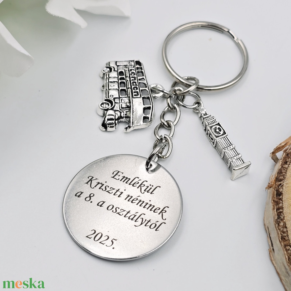 Ajándék angoltanároknak ballagásra, pedagógusnapra, tanév végére - Gravírozott szöveges ballagási kulcstartó 5. - táska & tok - kulcstartó & táskadísz - kulcstartó - Meska.hu