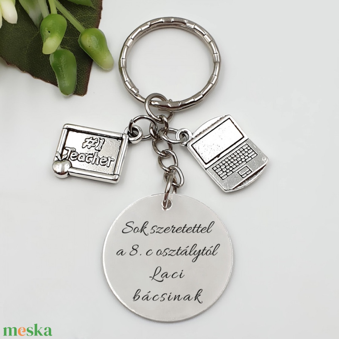 Ajándék informatikatanároknak ballagásra, pedagógusnapra, tanév végére - Gravírozott szöveges ballagási kulcstartó 2. - táska & tok - kulcstartó & táskadísz - kulcstartó - Meska.hu