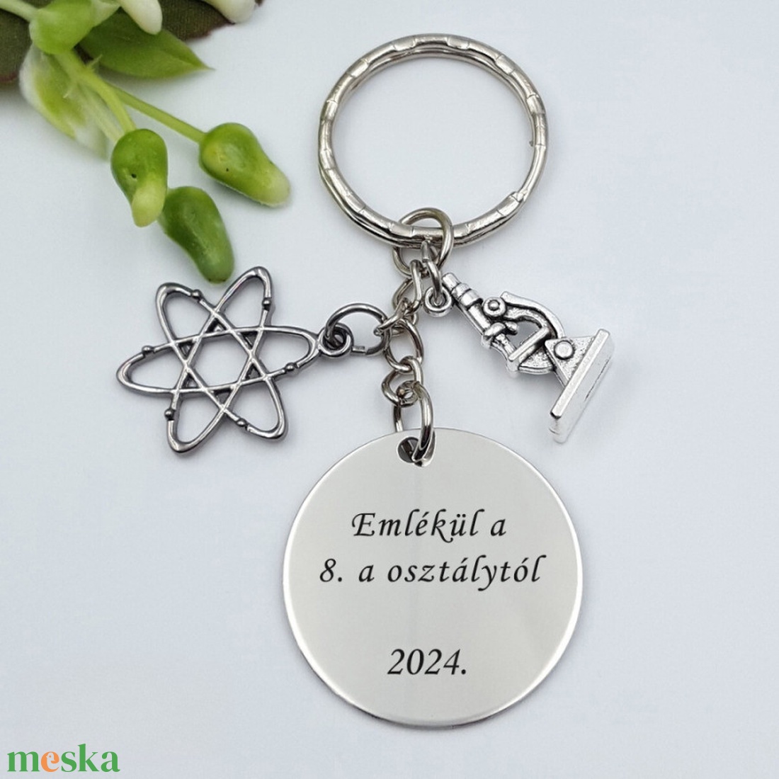 Ajándék kémiatanároknak ballagásra, pedagógusnapra, tanév végére - Gravírozott szöveges ballagási kulcstartó 2. - táska & tok - kulcstartó & táskadísz - kulcstartó - Meska.hu
