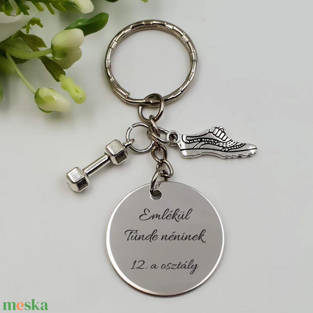 Ajándék testneveléstanároknak ballagásra, pedagógusnapra, tanév végére - Gravírozott szöveges ballagási kulcstartó 3. - táska & tok - kulcstartó & táskadísz - kulcstartó - Meska.hu