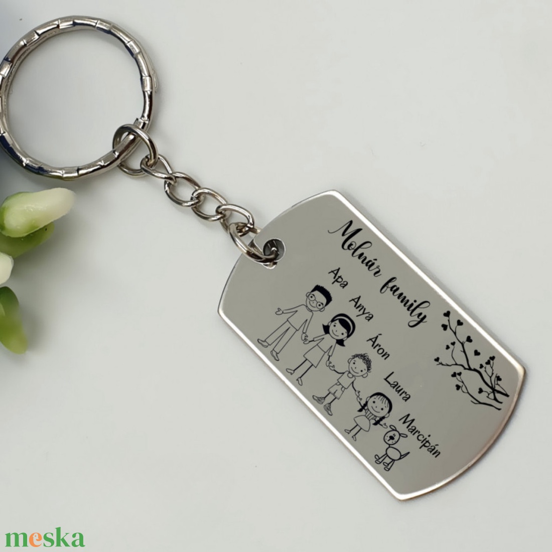 Összetartozunk - Családi kulcstartó személyre szabható grafikával. Egyedi ajándék apának, anyának - táska & tok - kulcstartó & táskadísz - kulcstartó - Meska.hu