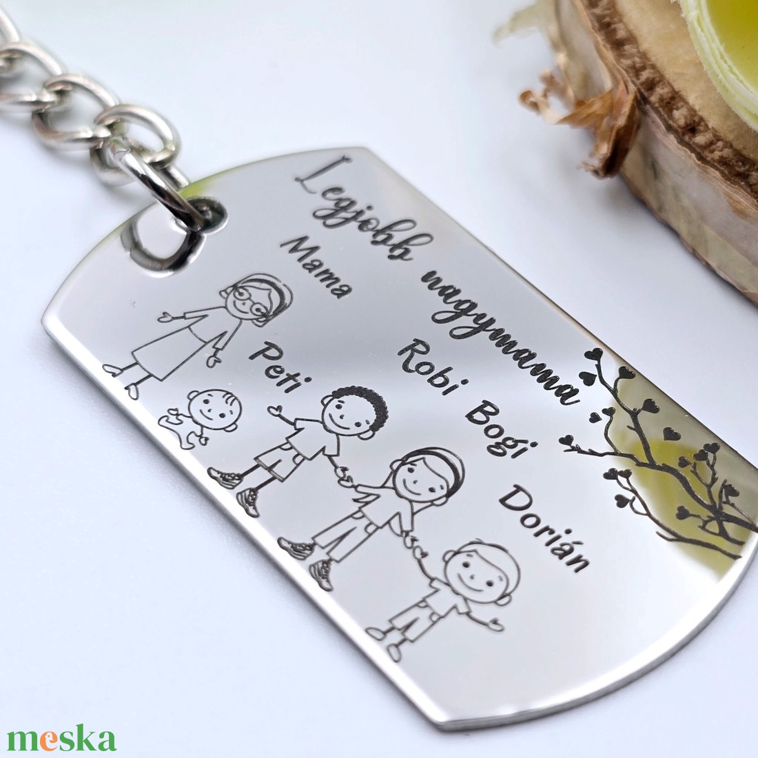 Nagymamának ajándék, Összetartozunk - unokás kulcstartó - táska & tok - kulcstartó & táskadísz - kulcstartó - Meska.hu