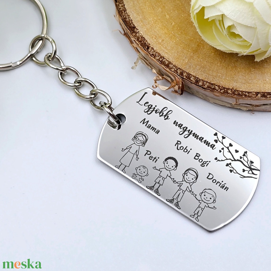 Nagymamának ajándék, Összetartozunk - unokás kulcstartó - táska & tok - kulcstartó & táskadísz - kulcstartó - Meska.hu