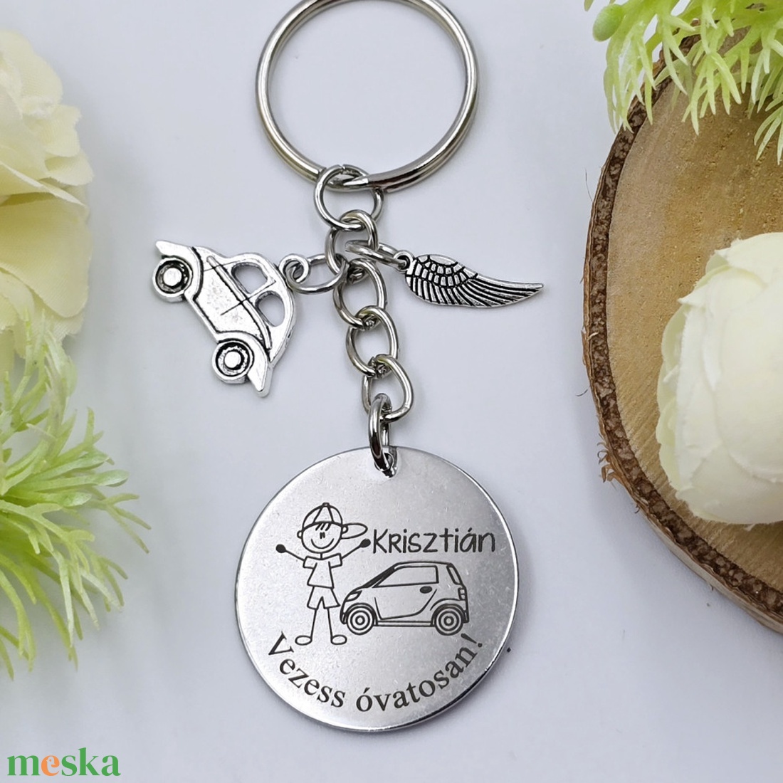 Sofőröknek, autósoknak ajándék - autós kulcstartó grafikával, egyedi névvel, felirattal - táska & tok - kulcstartó & táskadísz - kulcstartó - Meska.hu
