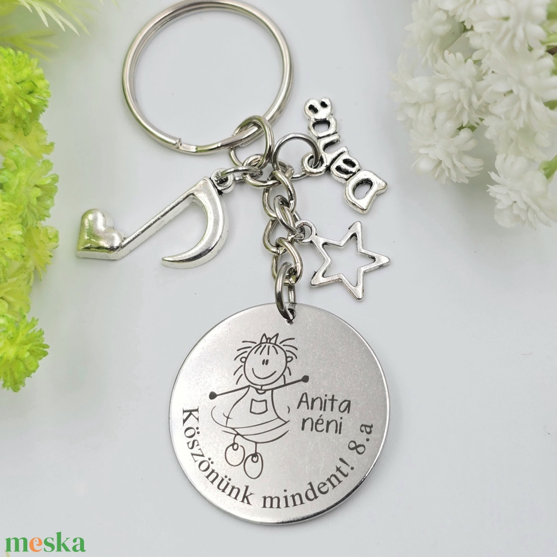 Táncosnőnek ajándék - táncosnő kulcstartó grafikával, egyedi névvel, felirattal - táska & tok - kulcstartó & táskadísz - kulcstartó - Meska.hu