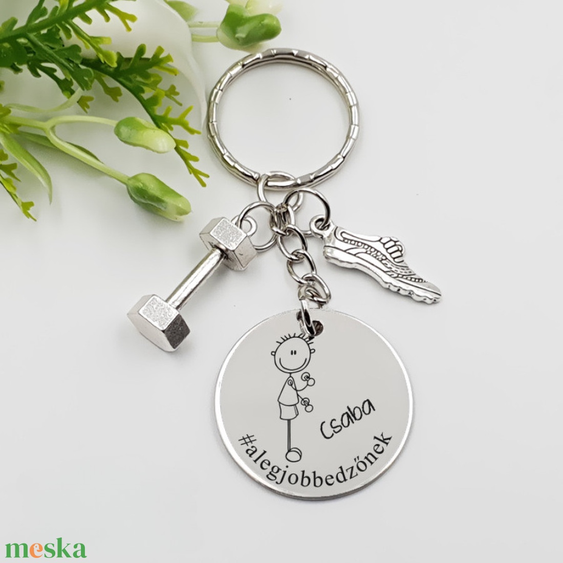Sportolónak ajándék - sportoló kulcstartó grafikával, egyedi névvel, felirattal - táska & tok - kulcstartó & táskadísz - kulcstartó - Meska.hu