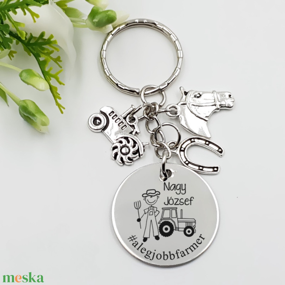 Gazdának ajándék - gazda kulcstartó grafikával, egyedi névvel, felirattal - táska & tok - kulcstartó & táskadísz - kulcstartó - Meska.hu