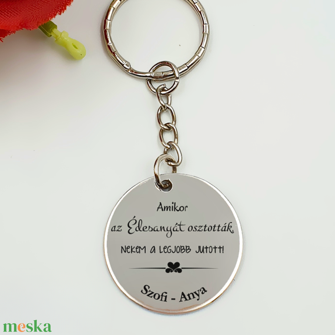 Anyának ajándék - Amikor az édesanyát osztották... felirattal, egyedi nevekkel. Anyák napi ajándék - táska & tok - kulcstartó & táskadísz - kulcstartó - Meska.hu