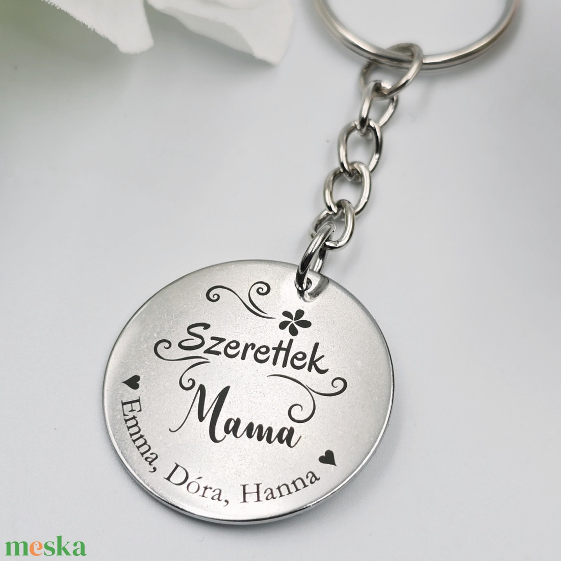 Ajándék nagymamának, Szeretlek Mama! kulcstartó. Anyák napi ajándék - táska & tok - kulcstartó & táskadísz - kulcstartó - Meska.hu