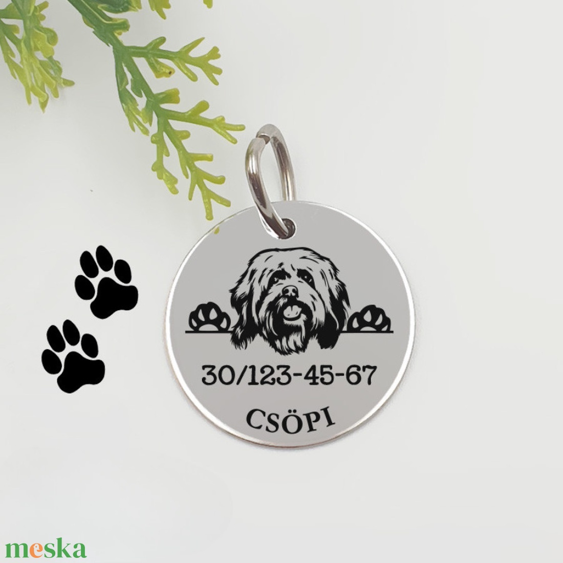 Havannai pincs, Bichon havanese kutyabiléta saját kutyád nevével, telefonszámmal - otthon & életmód - kisállatoknak - kutyáknak - kutya biléta - Meska.hu