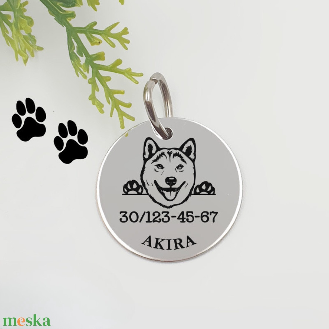 Shiba inu kutyabiléta saját kutyád nevével, telefonszámmal - otthon & életmód - kisállatoknak - kutyáknak - kutya biléta - Meska.hu