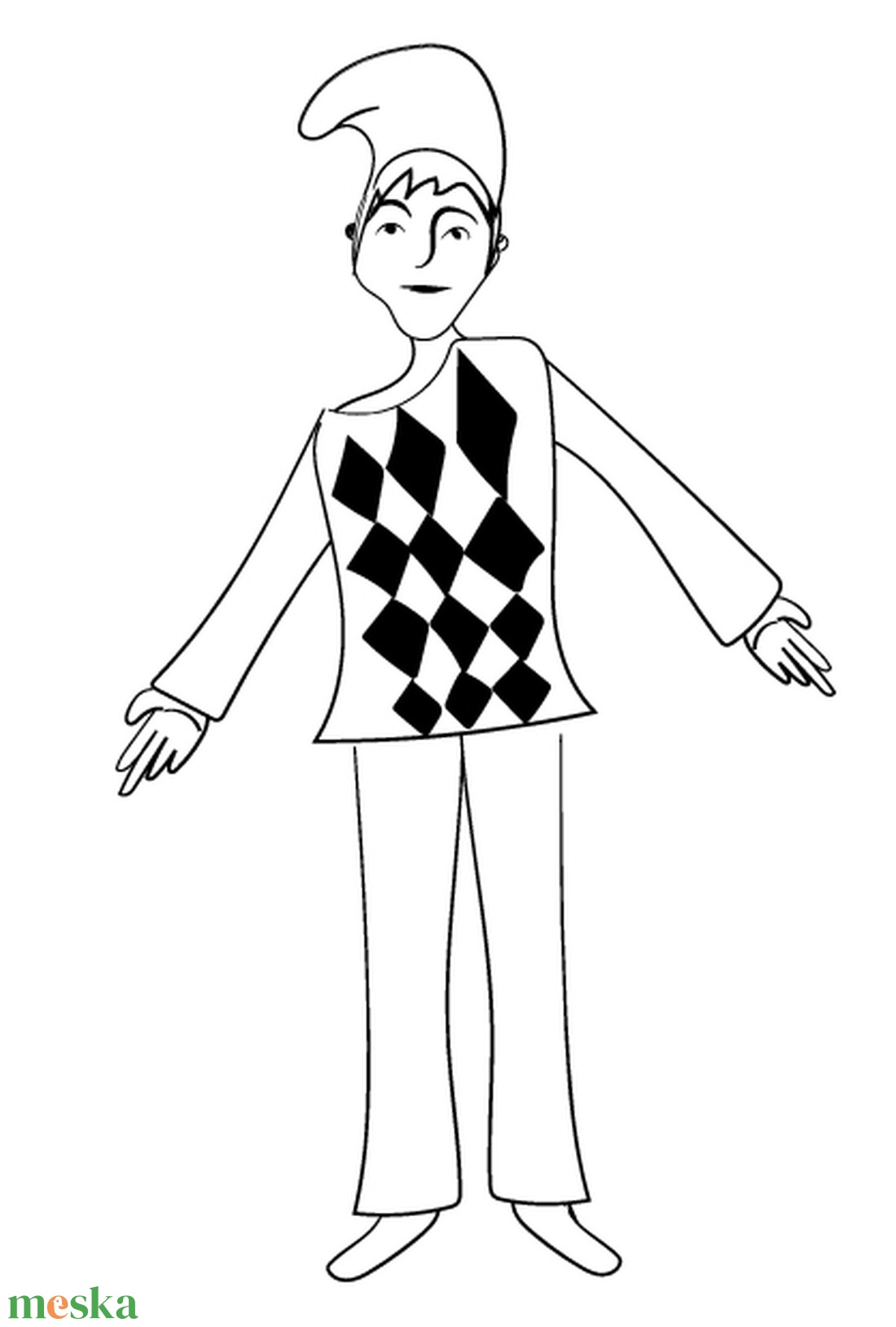 Harlequin - művészet - grafika & illusztráció - művészi nyomat - Meska.hu