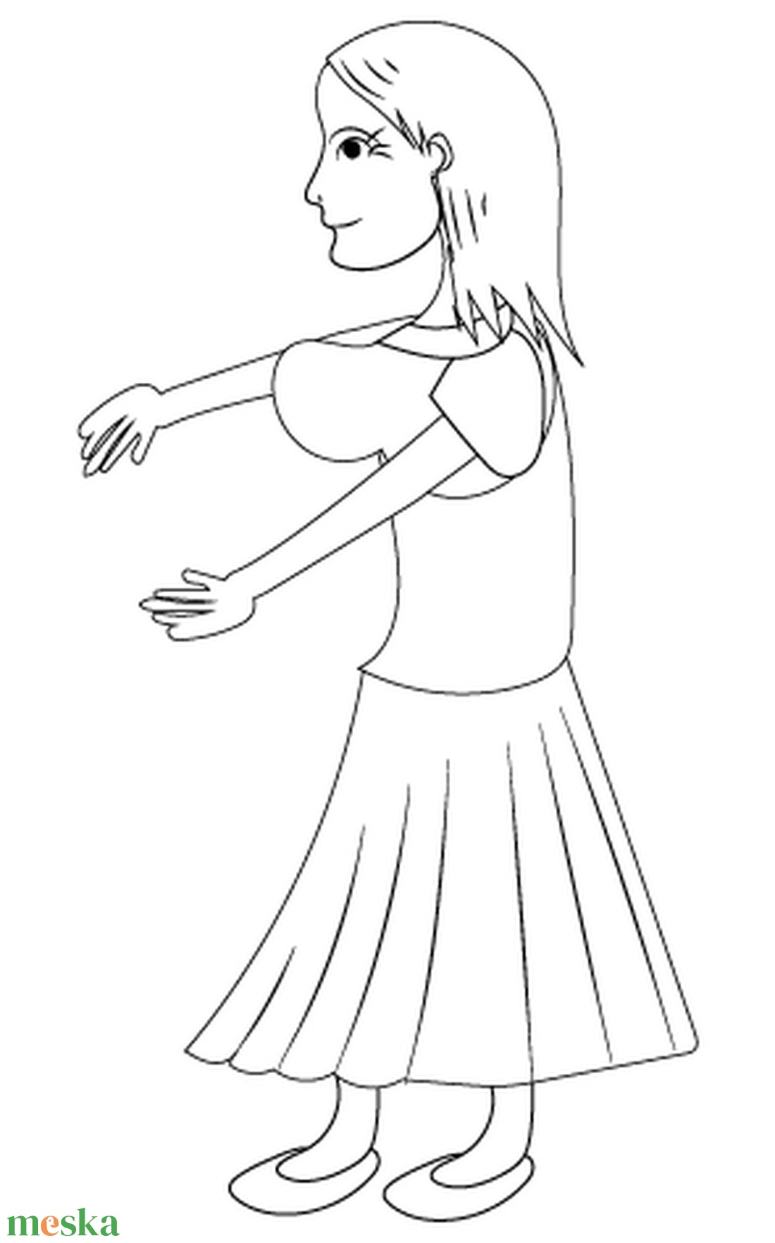 Sári néni - művészet - grafika & illusztráció - művészi nyomat - Meska.hu