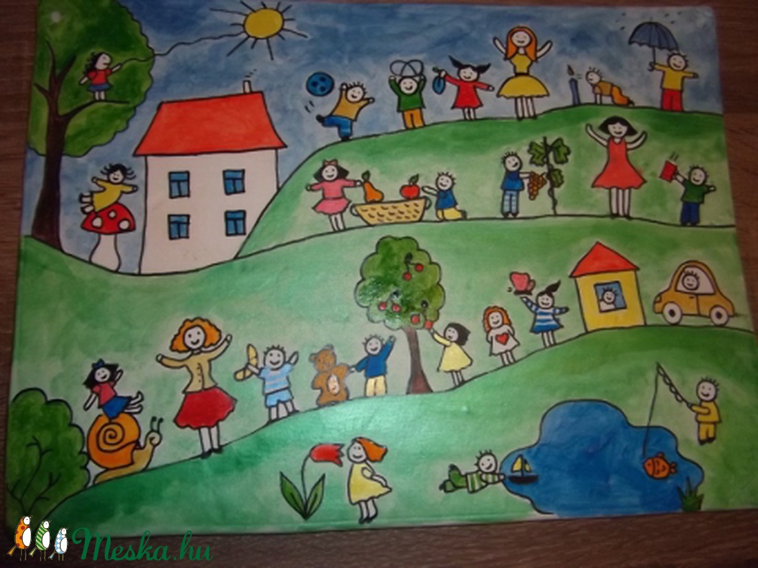 Festett kerámia kép, óvodai ajándék Noja78 részére -  - Meska.hu