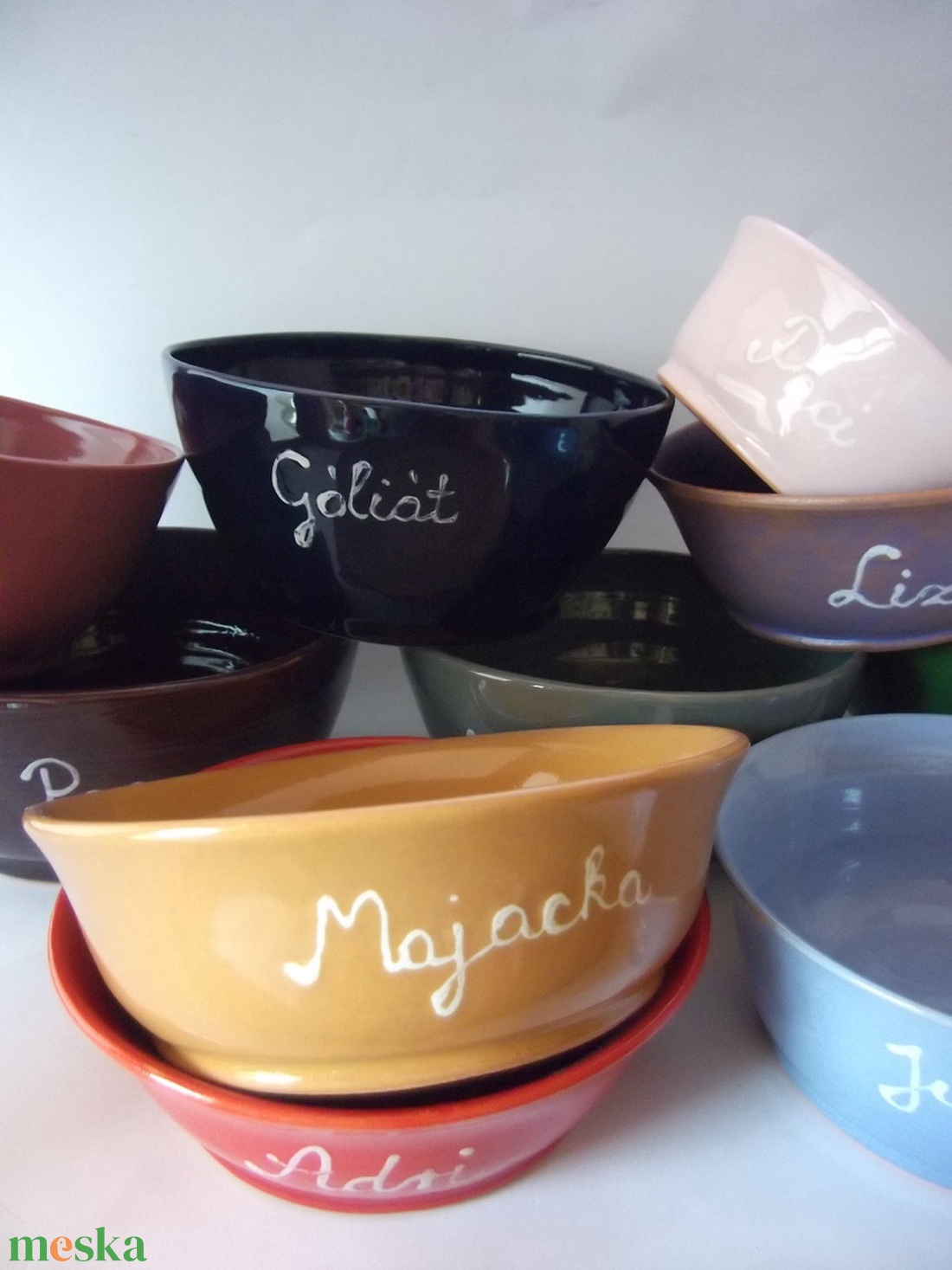 Színes, egyedi müzlis tálka szett -  - Meska.hu