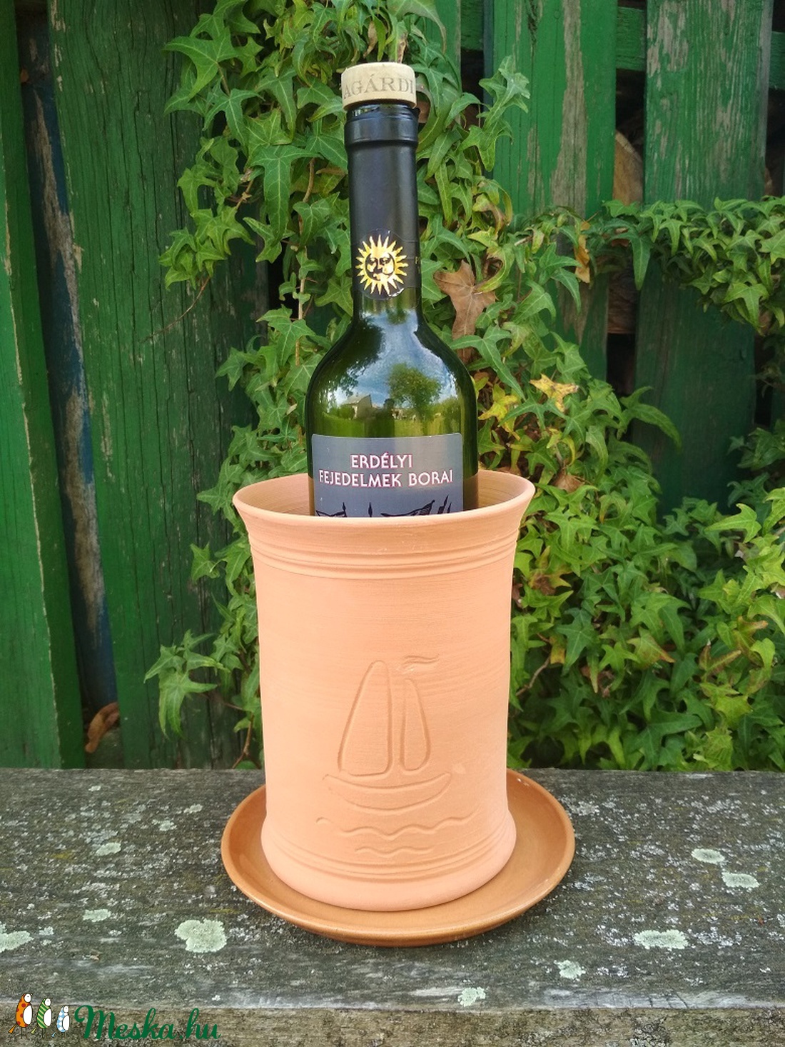 Borhűtő alátéttel, horgony vagy vitorlás mintás -  - Meska.hu