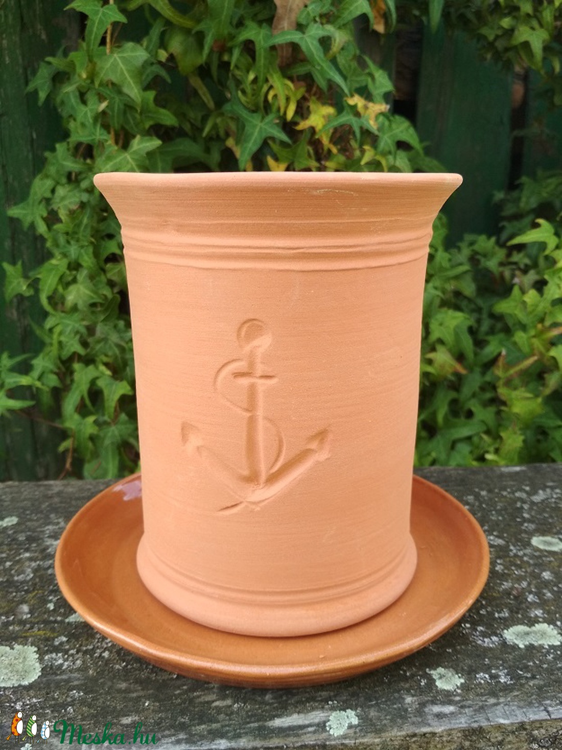 Borhűtő alátéttel, horgony vagy vitorlás mintás -  - Meska.hu