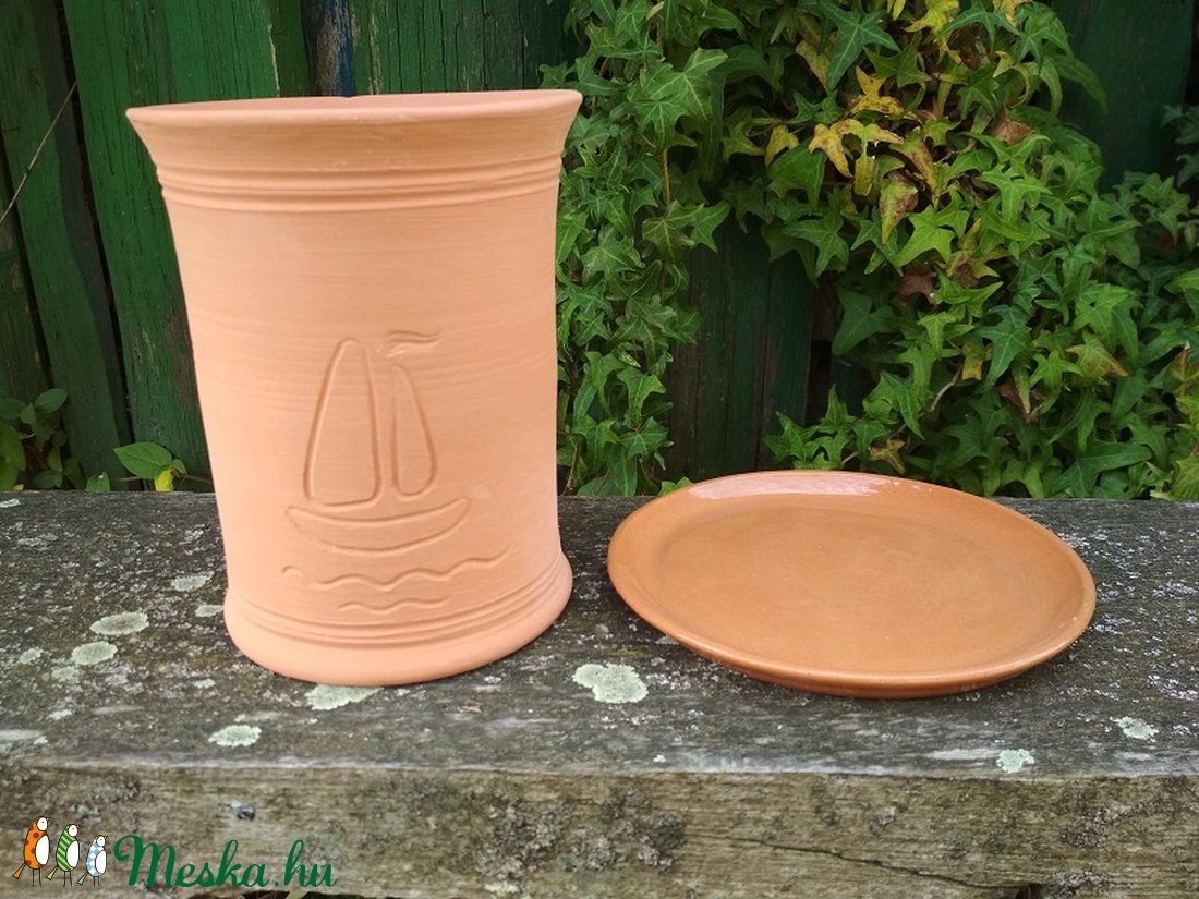 Borhűtő alátéttel, horgony vagy vitorlás mintás -  - Meska.hu