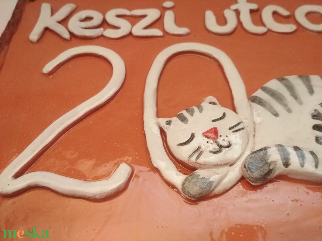 Cicás házszámtábla domború mintával, utcanévvel - otthon & életmód - ház & kert - házszám - Meska.hu Cicás házszámtábla domború mintával, utcanévvel - otthon & életmód - ház & kert - házszám - Meska.hu