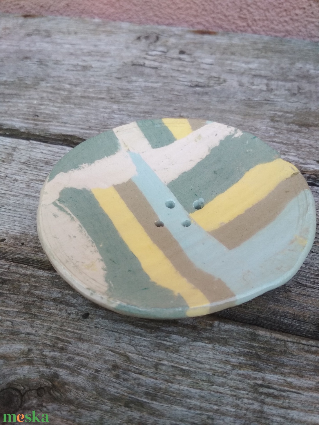 Kerámia szappantartó színes agyagból, nerikomi szappantartó - szépségápolás - szappan & fürdés - kézműves szappan - Meska.hu