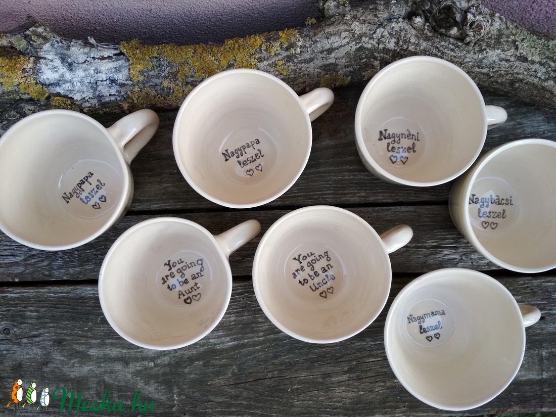 Egyedi feliratos csésze szett -  - Meska.hu