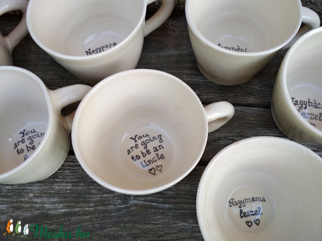 Egyedi feliratos csésze szett -  - Meska.hu