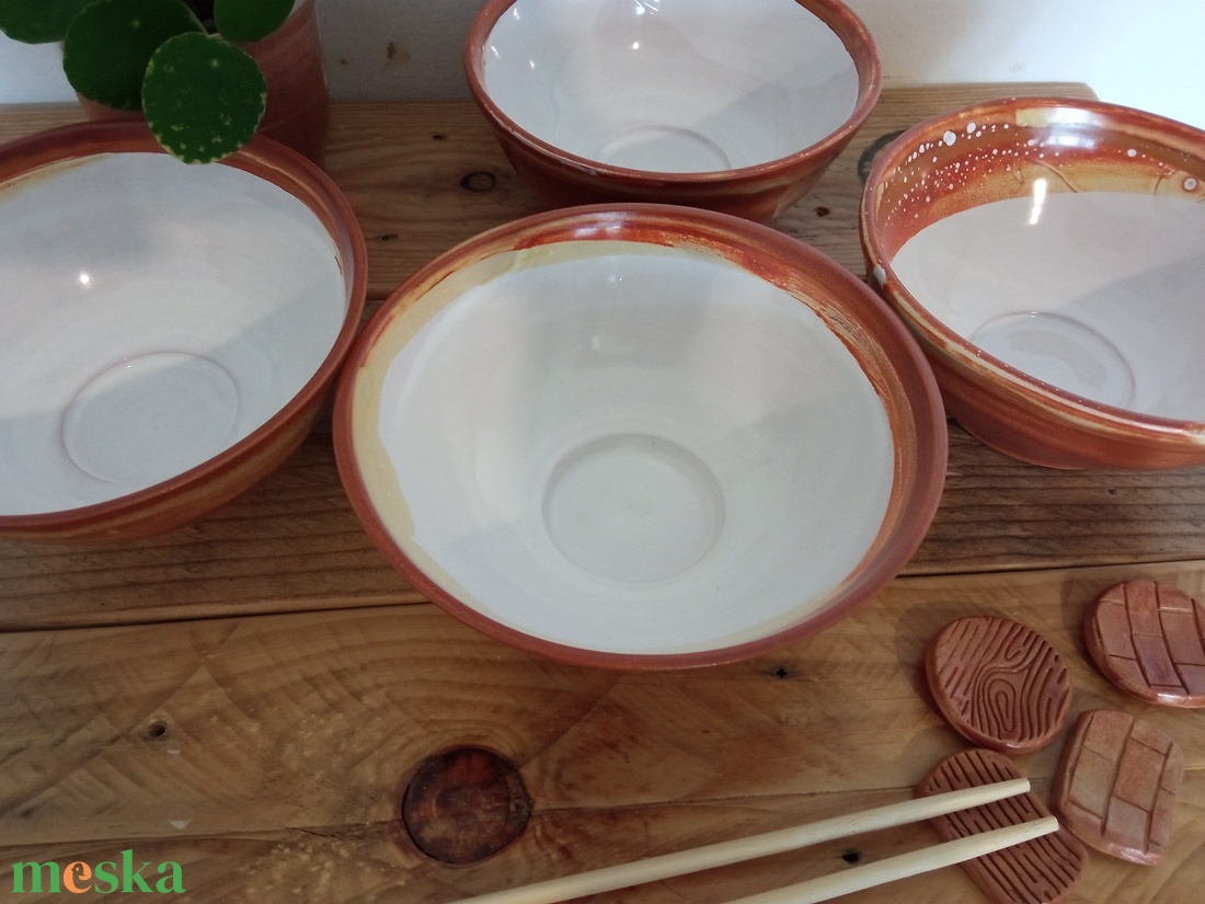 Ramen tálka szett - otthon & életmód - konyhafelszerelés, tálalás - tálalás - tányér & étkészlet - Meska.hu