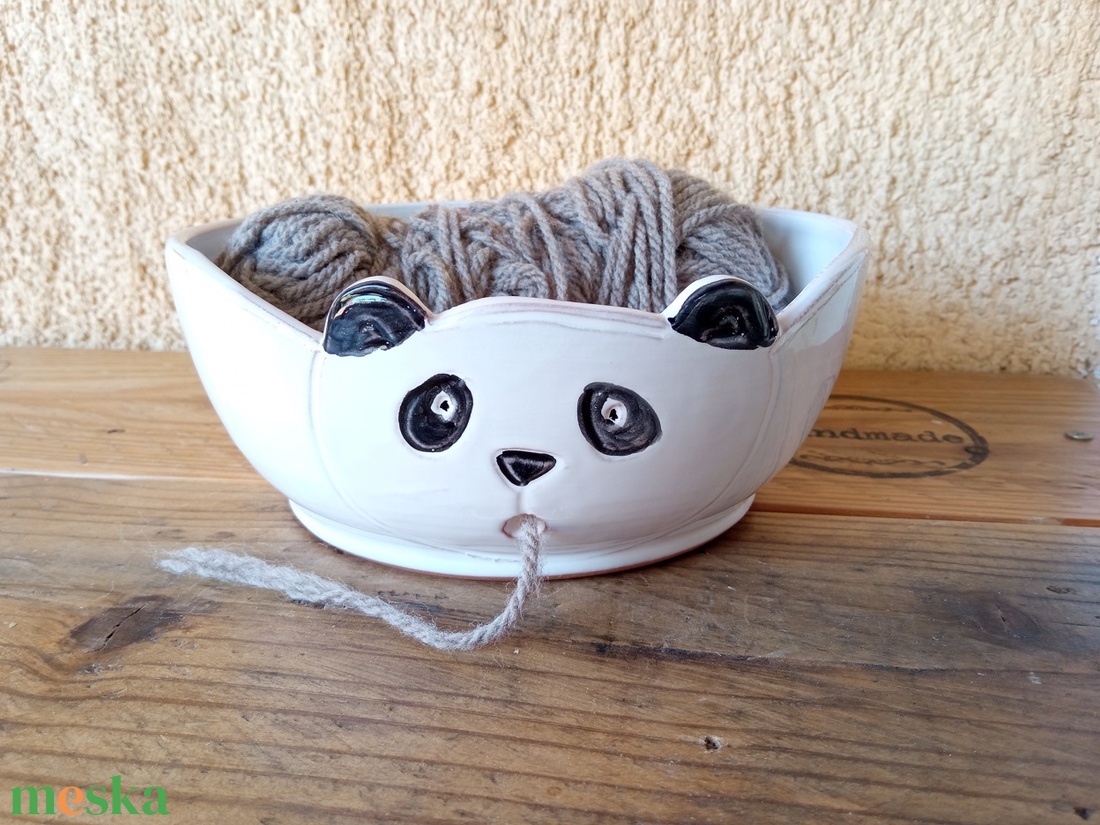 Panda fonaltartó - otthon & életmód - lakástextil - varrókellék - Meska.hu Panda fonaltartó - otthon & életmód - lakástextil - varrókellék - Meska.hu