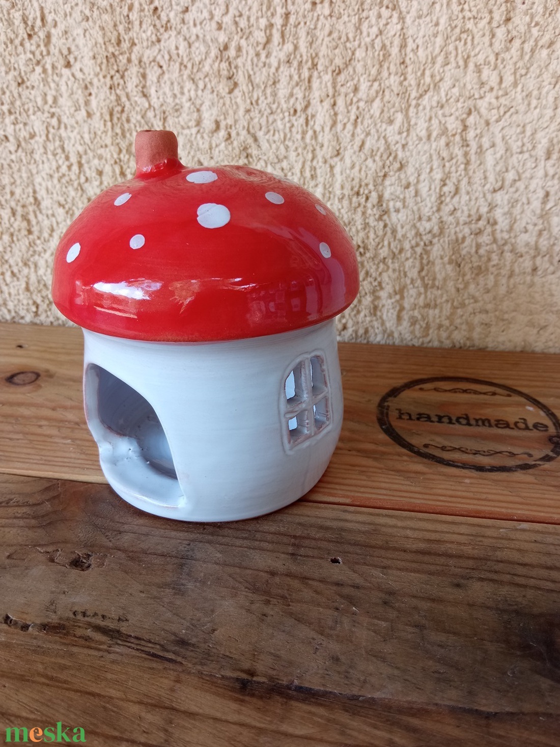 Kis gombaház mécsestartó  - otthon & életmód - gyertya, illat, aroma - mécses és mécsestartó - Meska.hu