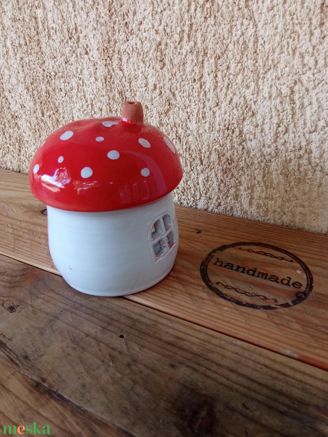 Kis gombaház mécsestartó  - otthon & életmód - gyertya, illat, aroma - mécses és mécsestartó - Meska.hu