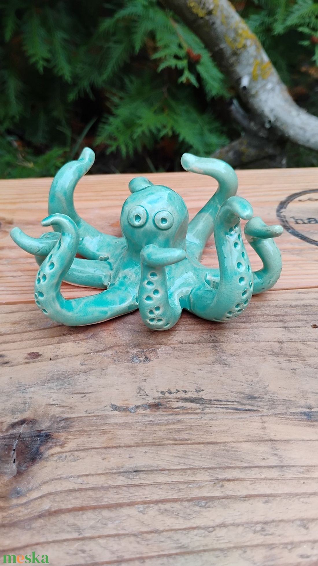 Kerámia polip figura - otthon & életmód - dekoráció - asztal és polc dekoráció - asztaldísz - Meska.hu
