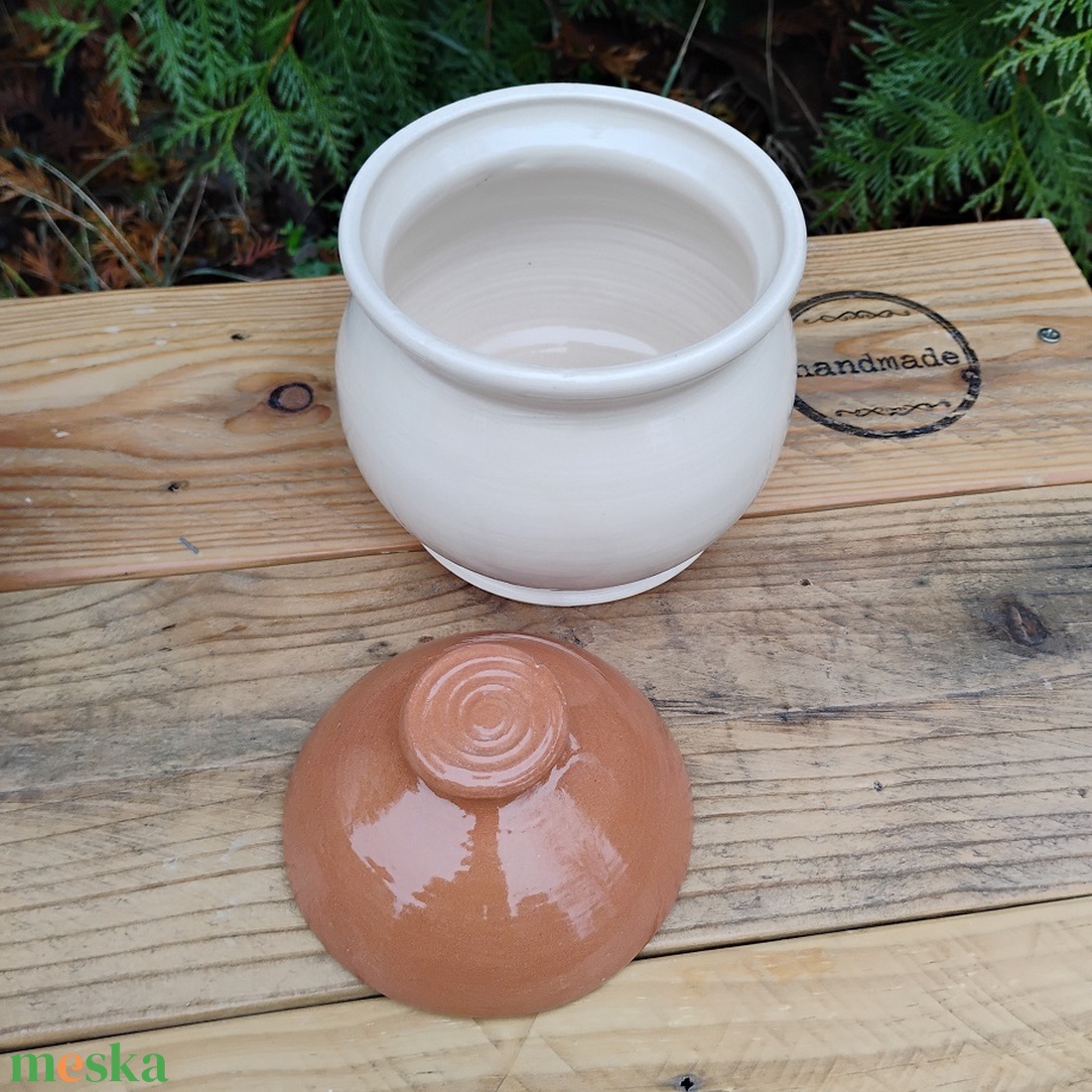 Mézes csupor, lekváros bödön, minimalista cukortartó - otthon & életmód - konyhafelszerelés, tálalás - konyhai tárolás - méz & vajtartó - Meska.hu