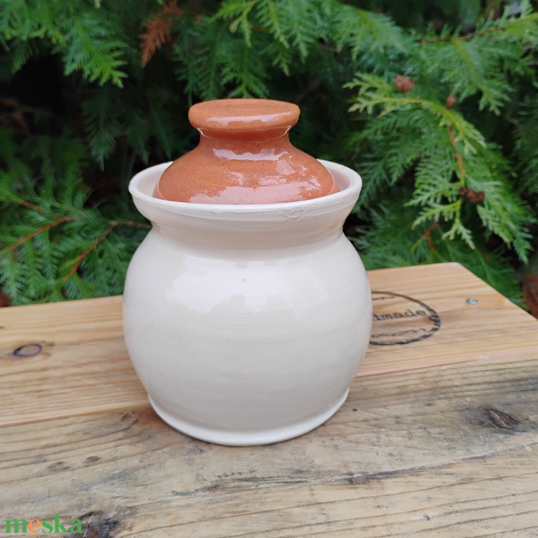 Mézes csupor, lekváros bödön, minimalista cukortartó - otthon & életmód - konyhafelszerelés, tálalás - konyhai tárolás - méz & vajtartó - Meska.hu