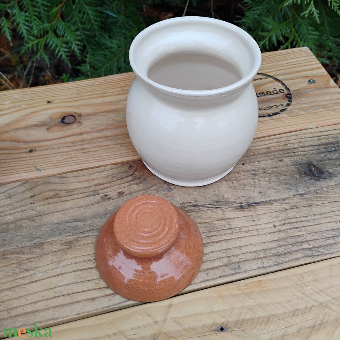 Mézes csupor, lekváros bödön, minimalista cukortartó - otthon & életmód - konyhafelszerelés, tálalás - konyhai tárolás - méz & vajtartó - Meska.hu