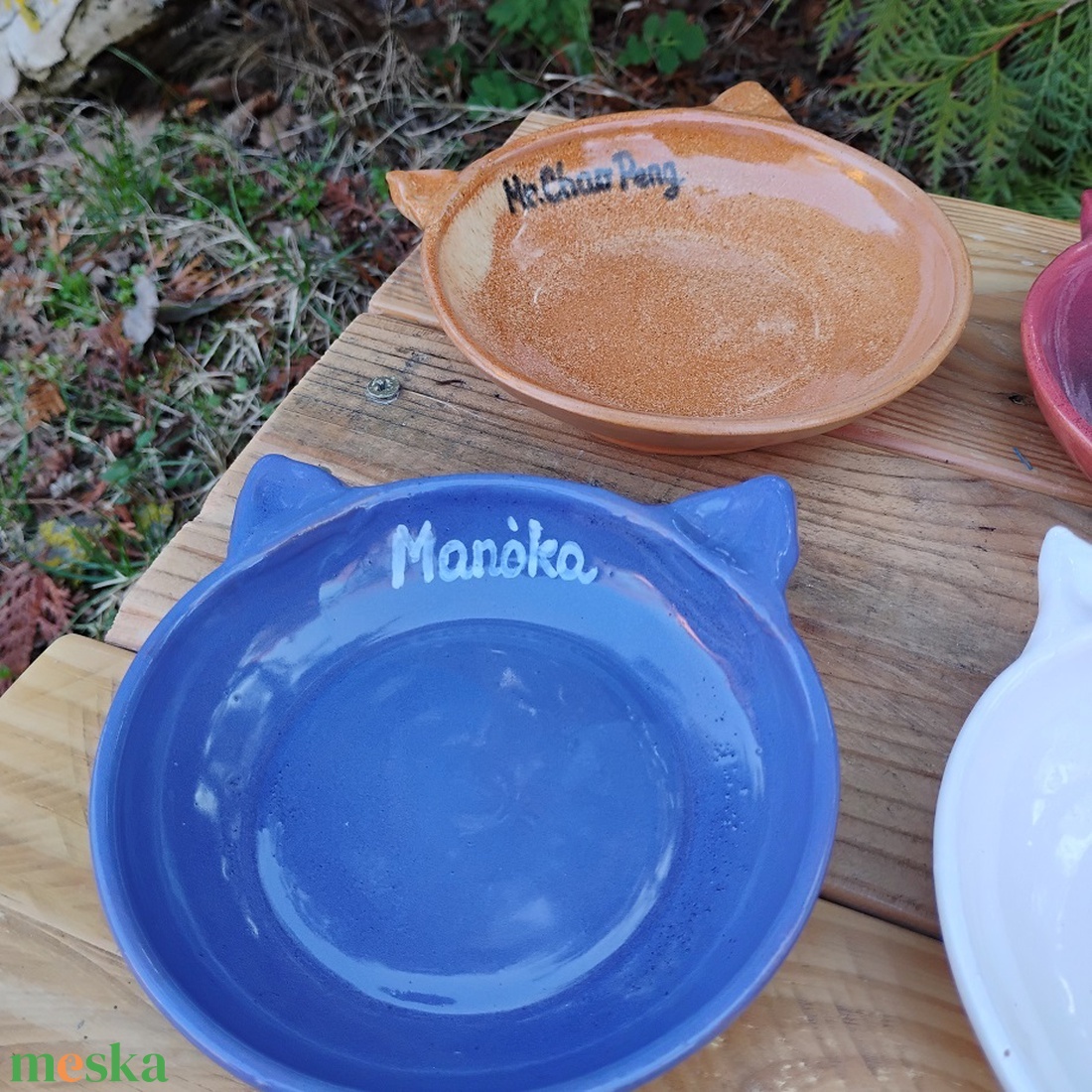 Cica etetőtál szett egyedi rendelésre - otthon & életmód - kisállatoknak - cicáknak & macskáknak - Meska.hu