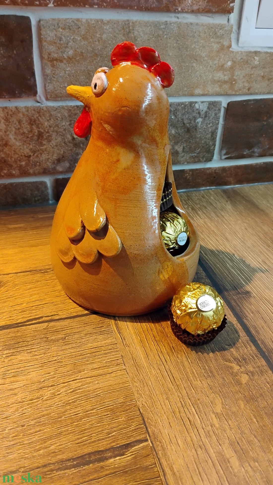 Kerámia tyúk - otthon & életmód - konyhafelszerelés, tálalás - tálalás - kínálótál - Meska.hu