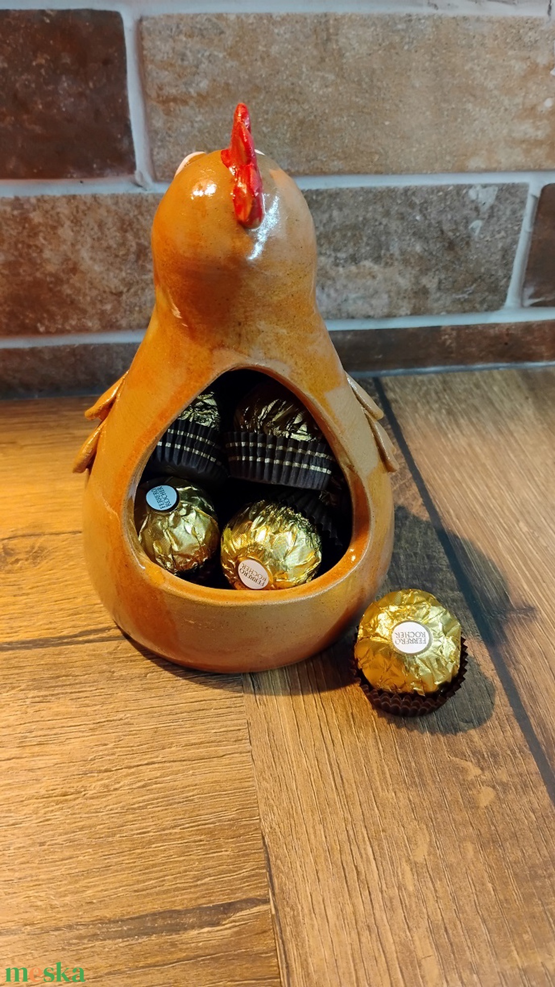 Kerámia tyúk - otthon & életmód - konyhafelszerelés, tálalás - tálalás - kínálótál - Meska.hu