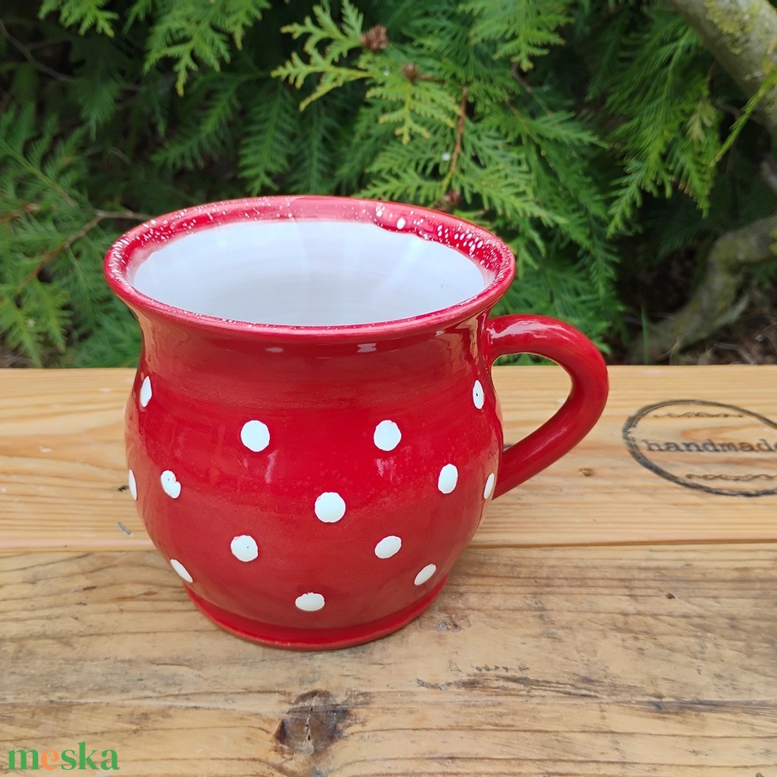 Pöttyös bögre - otthon & életmód - konyhafelszerelés, tálalás - tálalás - bögre & csésze - Meska.hu