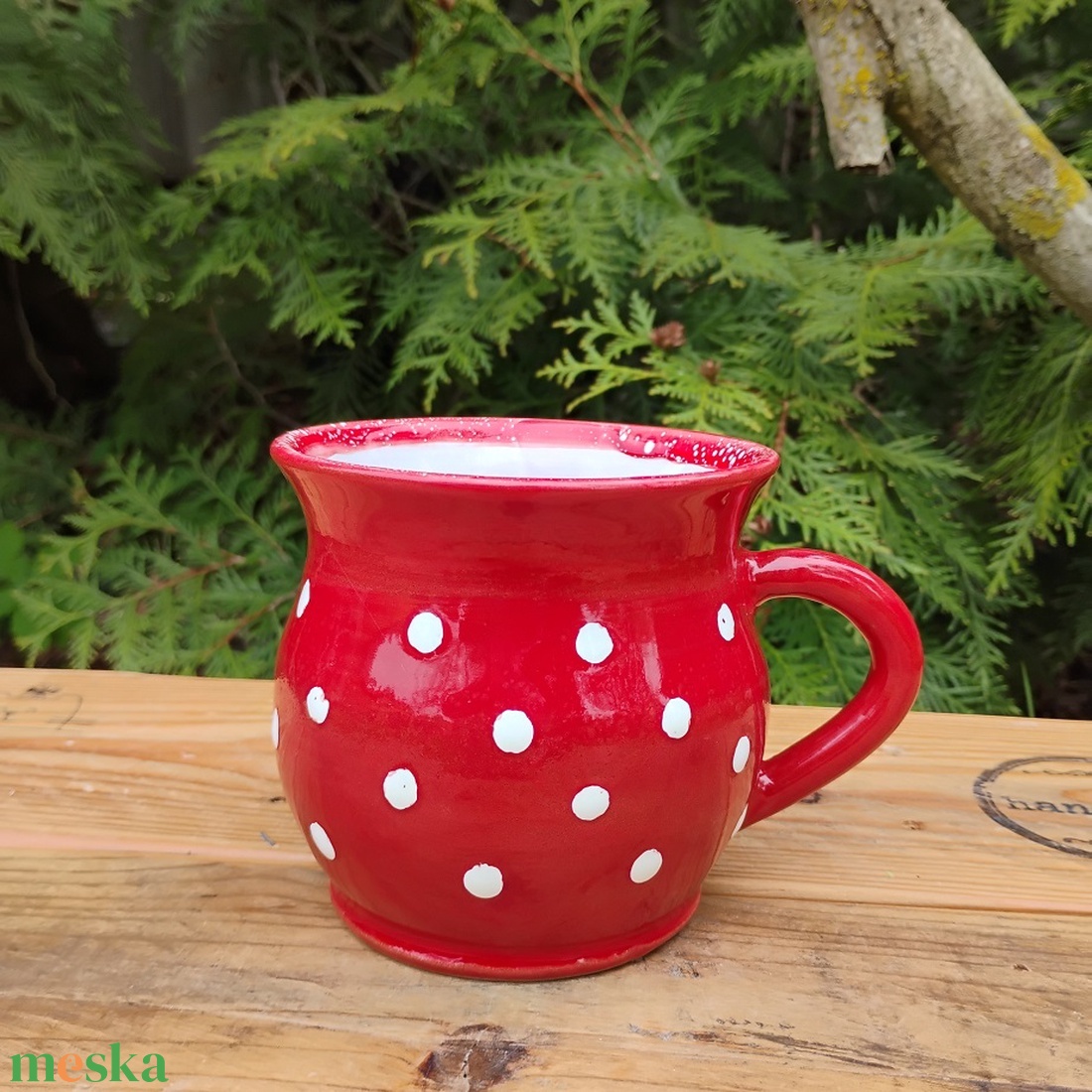 Pöttyös bögre - otthon & életmód - konyhafelszerelés, tálalás - tálalás - bögre & csésze - Meska.hu