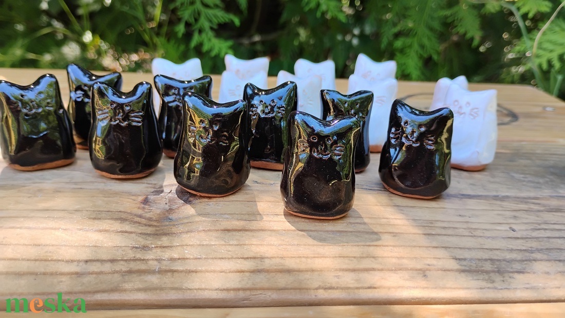 Mini cica figura szett - otthon & életmód - dekoráció - dekoratív figurák és szobrok - Meska.hu